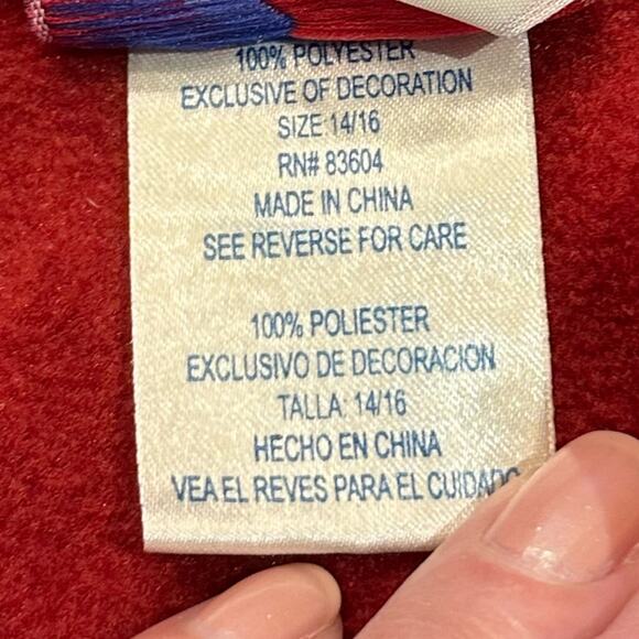 OU University of Oklahoma Youth 14/16 Fleece Quarter Zip Logo Top by Majestic - Picture 6 of 7